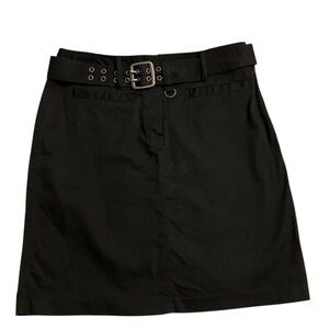 Larry Levine Black Belted Women’s Skirt